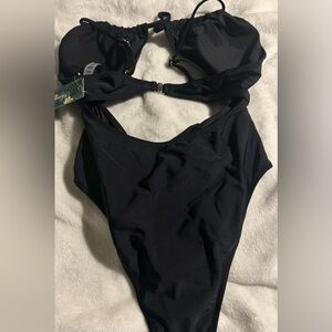 Black one piece Bikini Set